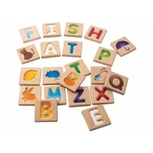 Plan Toys Wooden Tile Set Alphabet A-Z