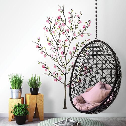 RoomMates Pink Blossom Tree Peel and Stick Giant Wall Decal