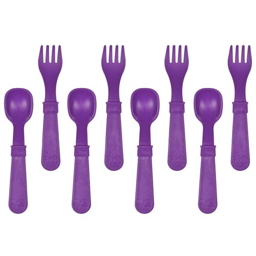 Re-Play Forks and Spoons (4 of each - No Retail Packaging) - Amethyst