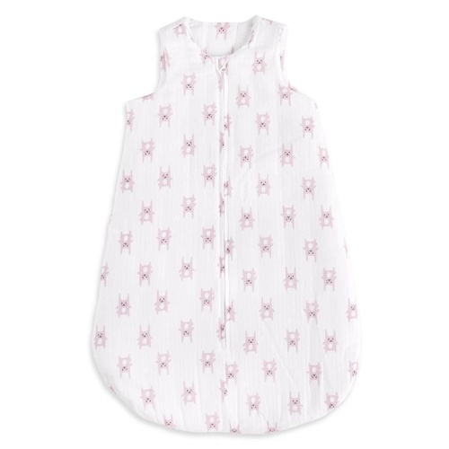 Aden Bunny Pink Flannel Sleeping Bag 3.5 TOG - Medium