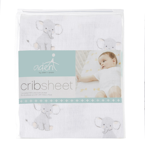 Aden Cot Sheet Safari Babes/Elephant by Aden+Anais