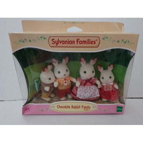 Sylvanian Families Chocolate Rabbit Family SF4150 - Damaged Packaging
