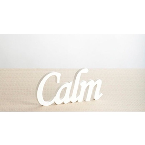Wooden Inspirational Script Word - Calm