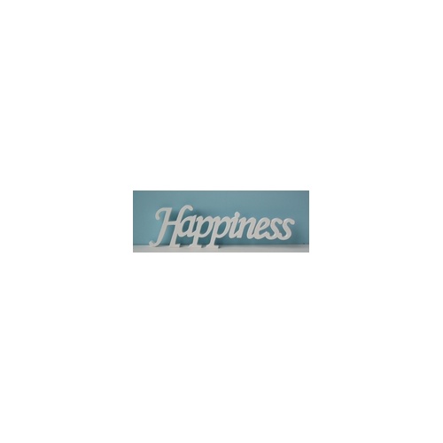 Wooden Inspirational Script Word - Happiness