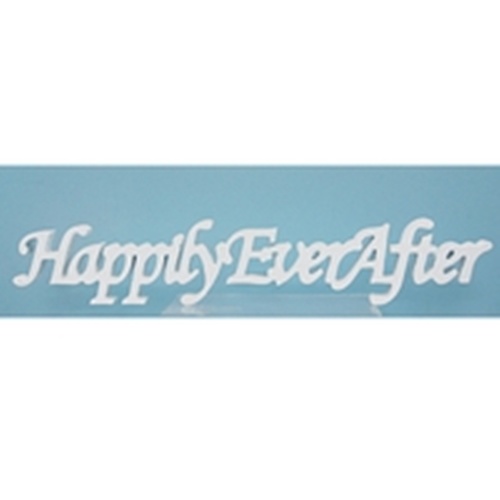 Wooden Inspirational Script Word - Happily Ever After