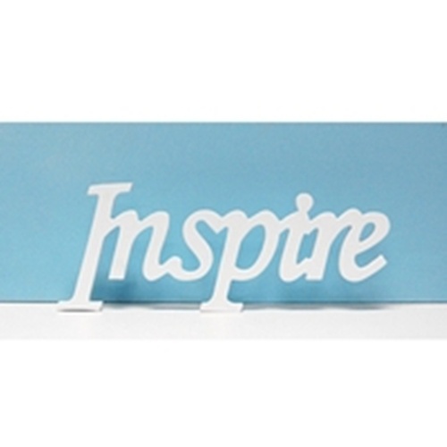 Wooden Inspirational Script Word - Inspire