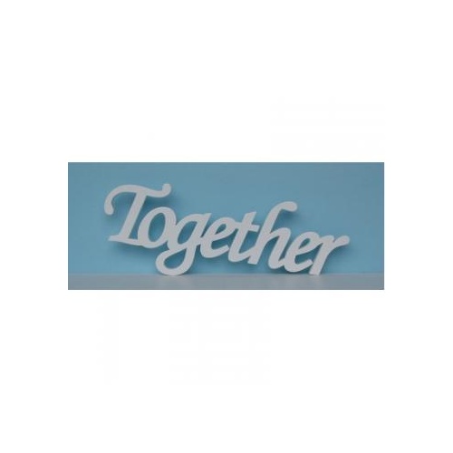 Wooden Inspirational Script Word - Together